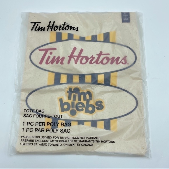 tim BIEBS | JUSTIN BIEBER x TIM HORTONS | Tote Bag NEW & Sealed - Picture 2 of 3